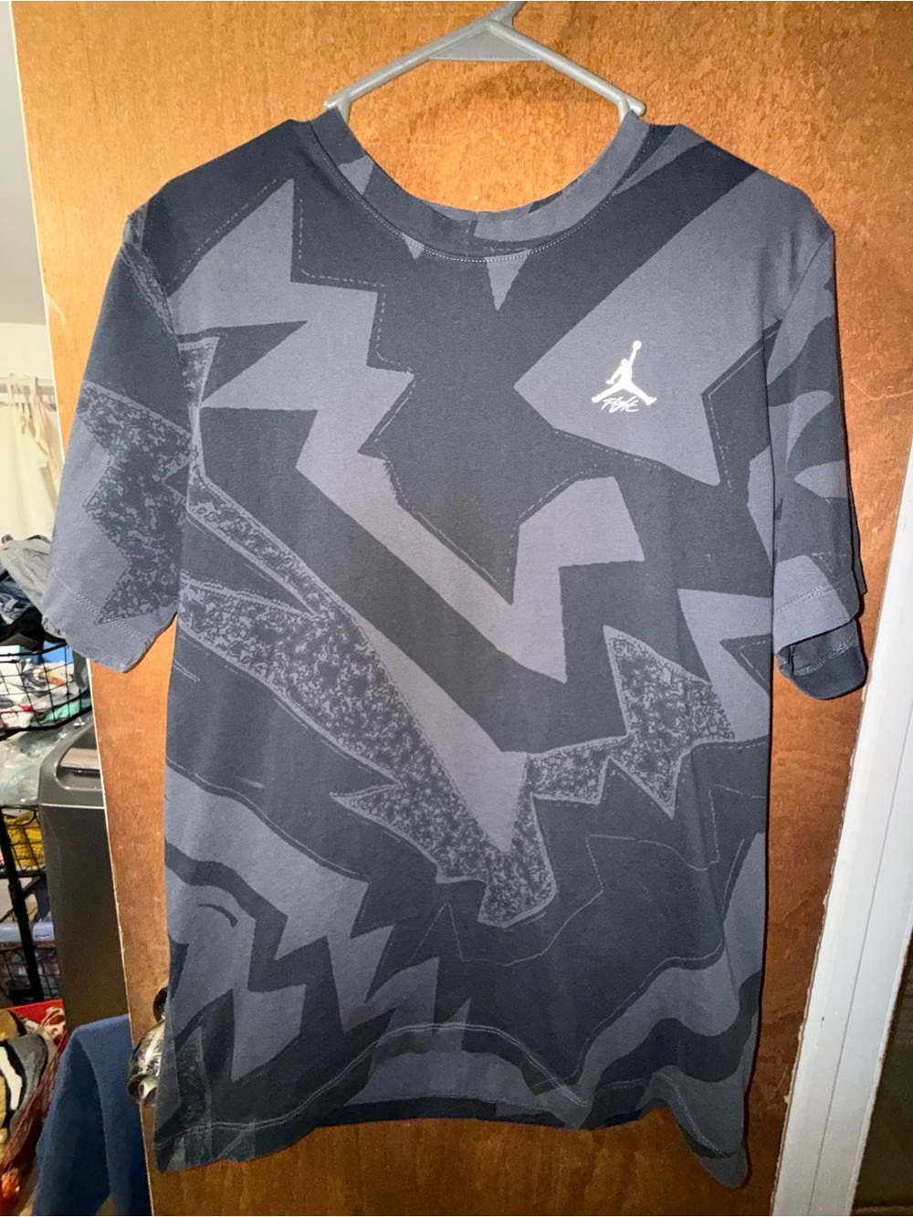 Jordan Black & Charcoal Abstract Graphic Short Sleeve Tee